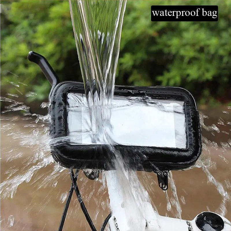 Bicycle Motorcycle Phone Holder Waterproof Case Phone Pouch for iphone 13 Pro Max 12 Mini 11 XR Xs 6s 7 8 Mobile Support Stand