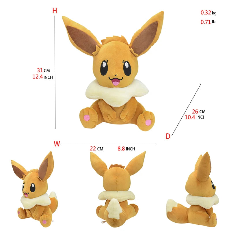 Big Umbreon Pokemon Plush Toy Vaporeon Eevee sylveon laceon Flareon  Leafeon Jolteon Espeon Stuffed Peluche Kids Toy Gift